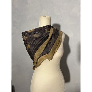 The Specialty House Inc 100% Silk Scarf Brown Colors